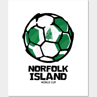 Norfolk Island Football Country Flag Posters and Art